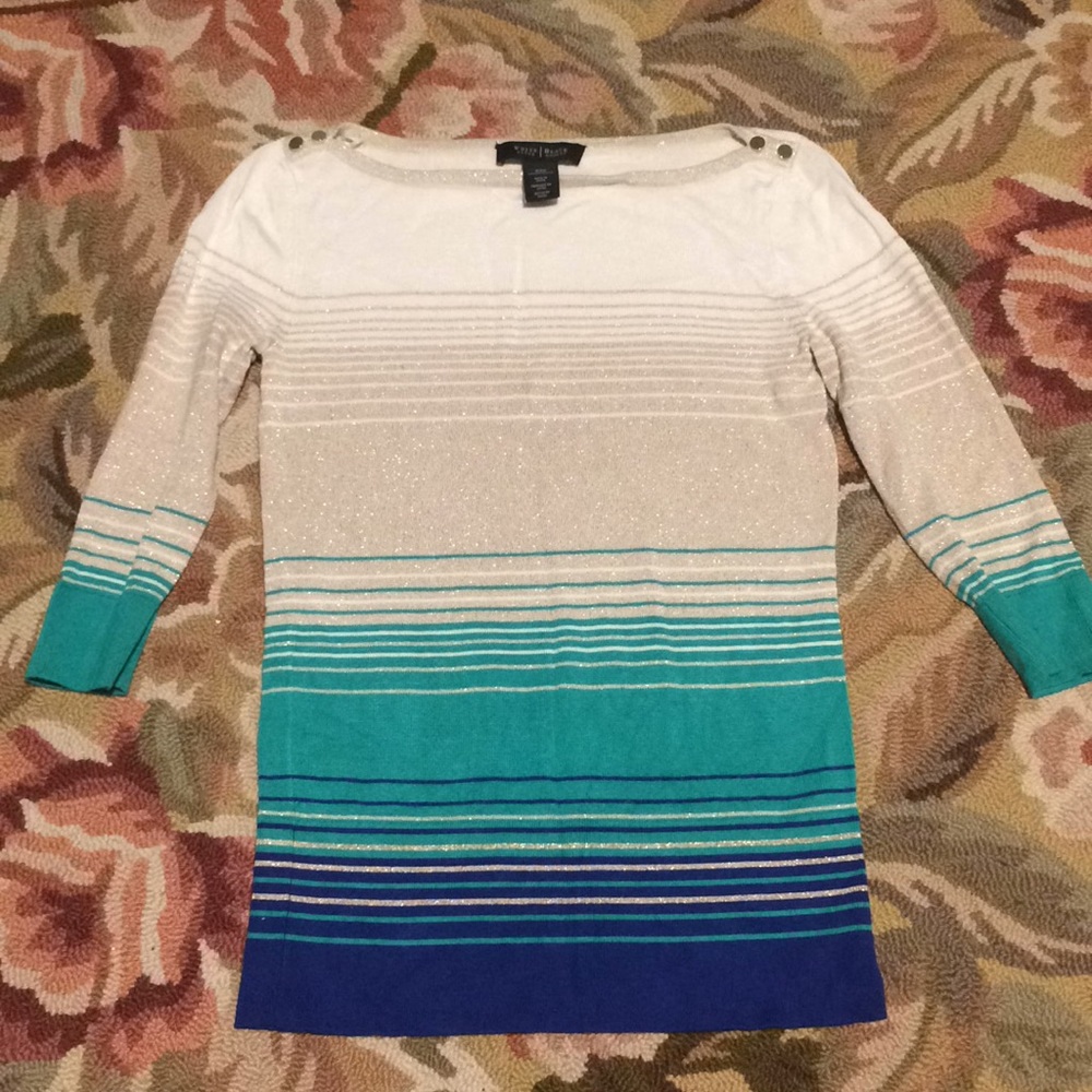 WHBM Shimmery 1/2 sleeve sweater